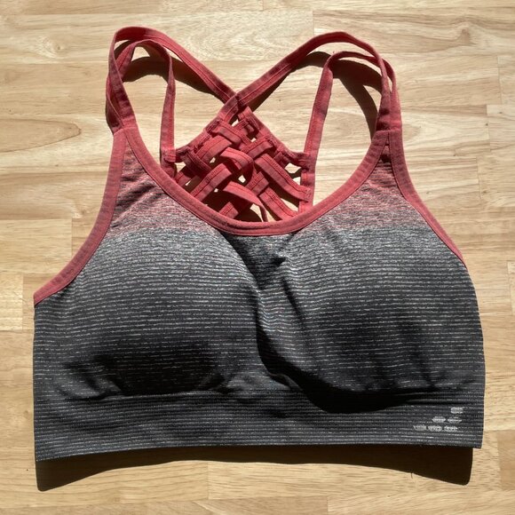 Pink and gray sports bra - Picture 1 of 2